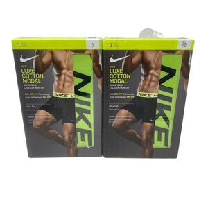 Nike Luxe Cotton Modal Boxer Brief 1 Pack Black/ Volt Large or XL